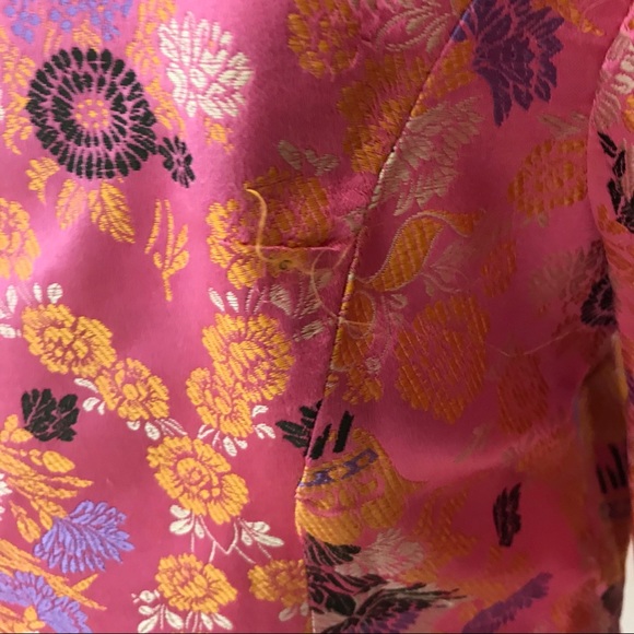 Anthropologie Elevenses Asian pattern Silk Jacket - Picture 8 of 8